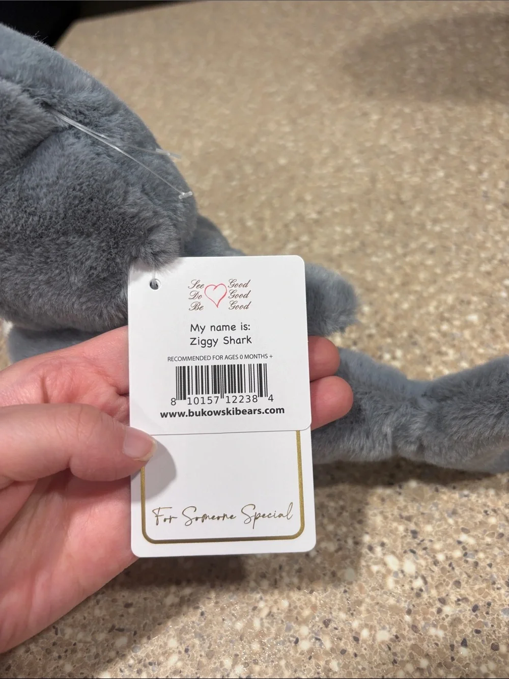 Plush Small Pet Hooded Mouse Toy - Gray and Cream